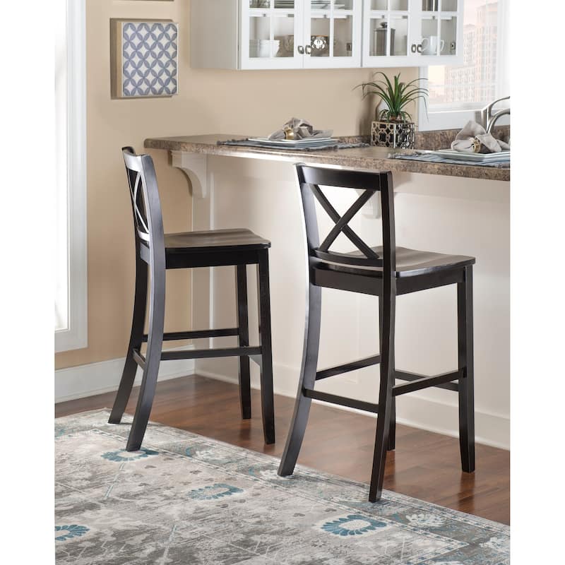Copper Grove Frunza Wooden 30-inch X-back Bar Stool