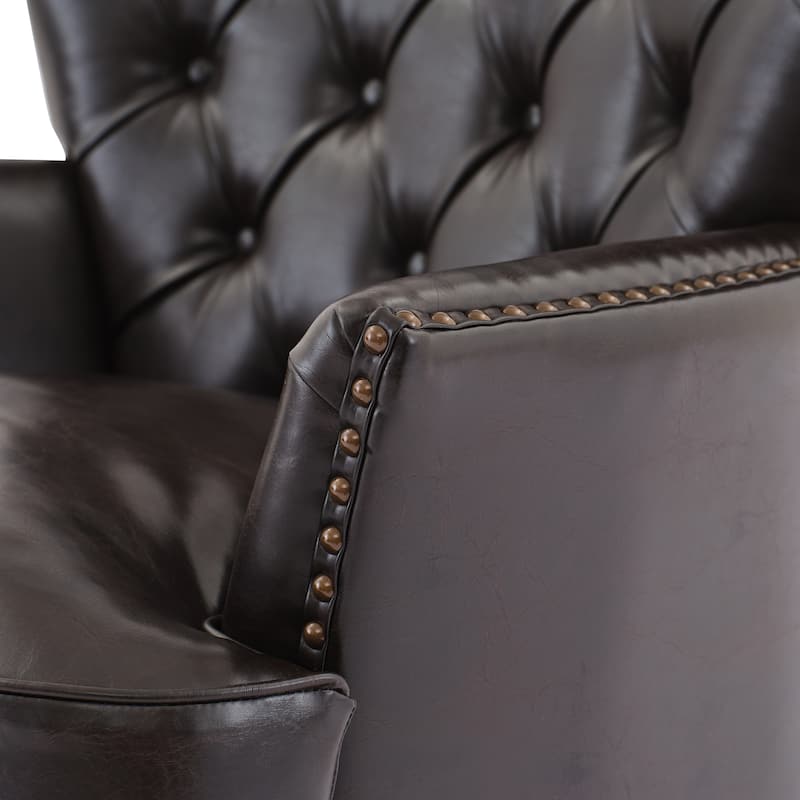 Vintage Lounge Chair with Nailhead Trim