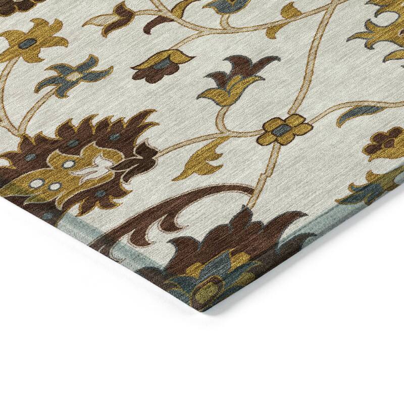 Machine Washable Indoor/ Outdoor Traditional Luna Chantille Rug