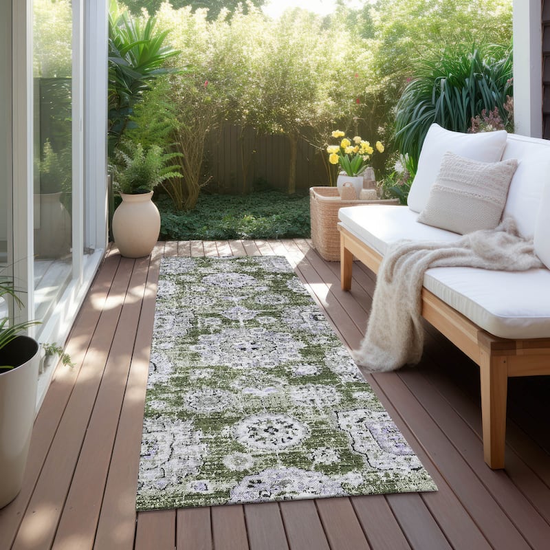 Machine Washable Indoor/ Outdoor Chantille Persian Vintage Rug