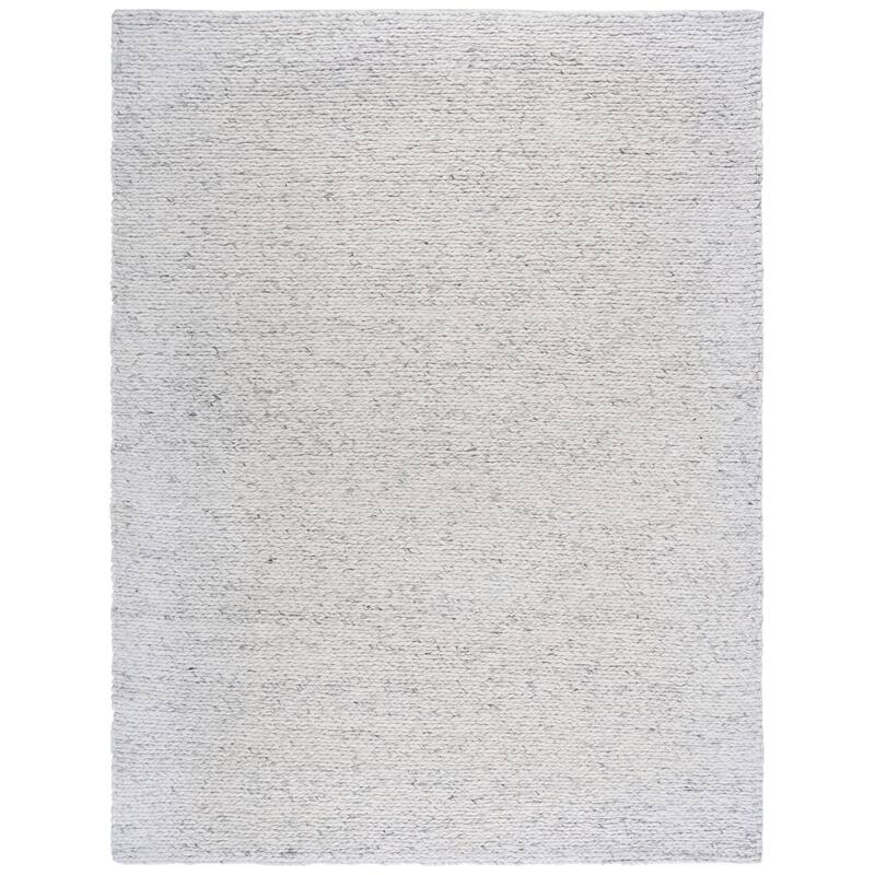SAFAVIEH Handmade Natura Chisako Transitional Wool Rug - 8' x 10' - Light Grey/Beige