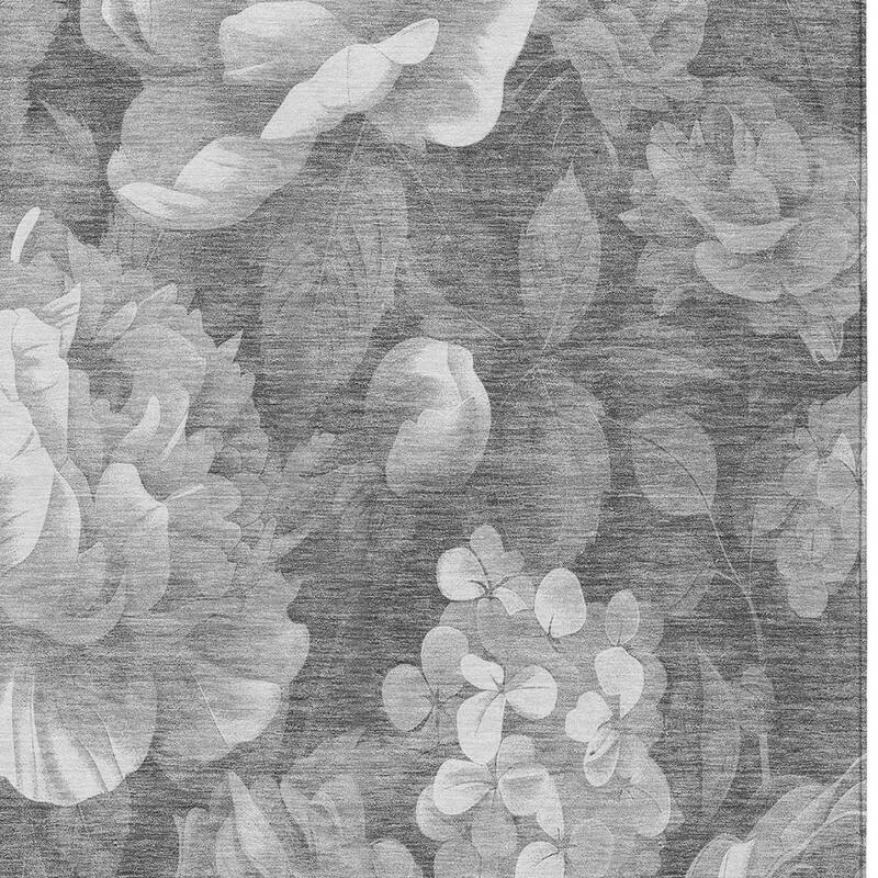 HomeRoots Floral Transitional Rectangle Outdoor Rug