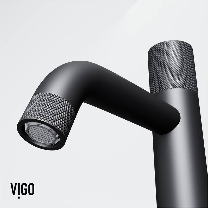 VIGO Apollo 8" H Button Operated Single Hole Bathroom Faucet