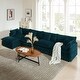 preview thumbnail 160 of 162, Cloud Chenille Upholstered Modular Sectional Sofa with DIY Combination Design Blue 4-Seater Sofa+Ottomans