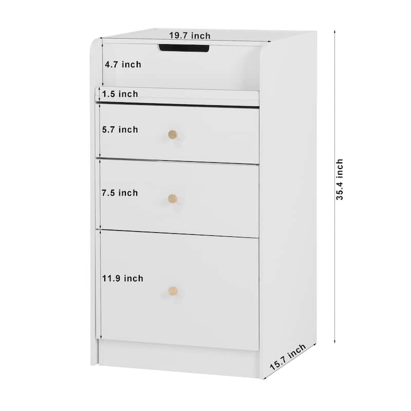 Anmytek Multifunctional Storage Unit White Vanity Desk with Mirror,Chair, Drawers for Small Spaces