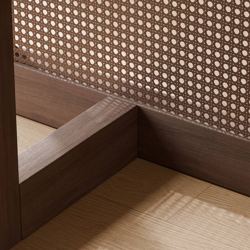 Modern Farmhouse Kitchen Dining Room Table Furniture Oval Kitchen Table with Rattan Woven Legs for Kitchen Bar Living Room