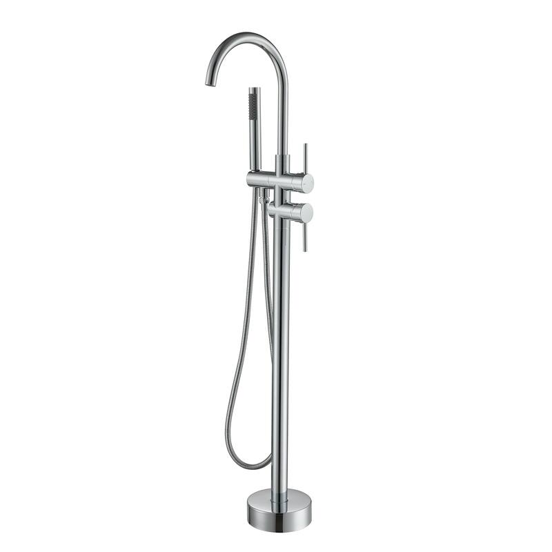 CASAINC 2-Handle Residentail Freestanding Bathtub Faucet with Hand Shower