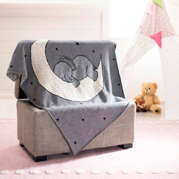 slide 2 of 3, SAFAVIEH Baby Collection Ella Throw - Grey - 32" x 40"