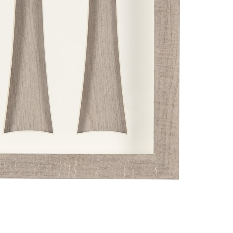 Wood Grain Silhouette III Framed Art Print