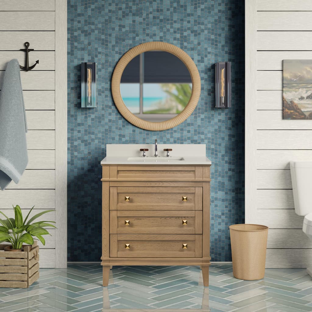 Eleanor 30-inch Vanity with Engineered White Top