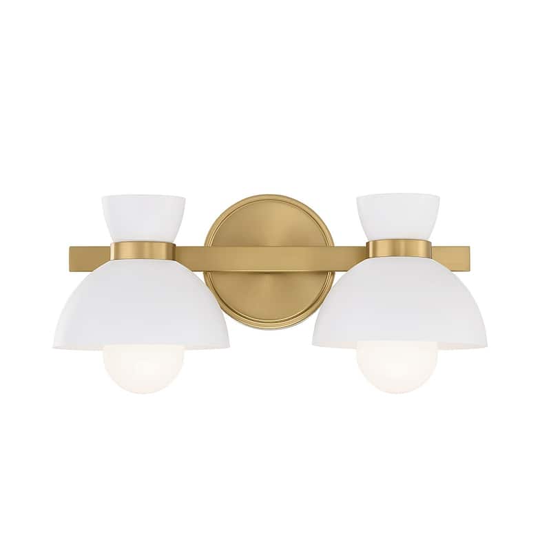 Meridian M80074 2 Light 17" Wide Vanity Light - Natural Brass