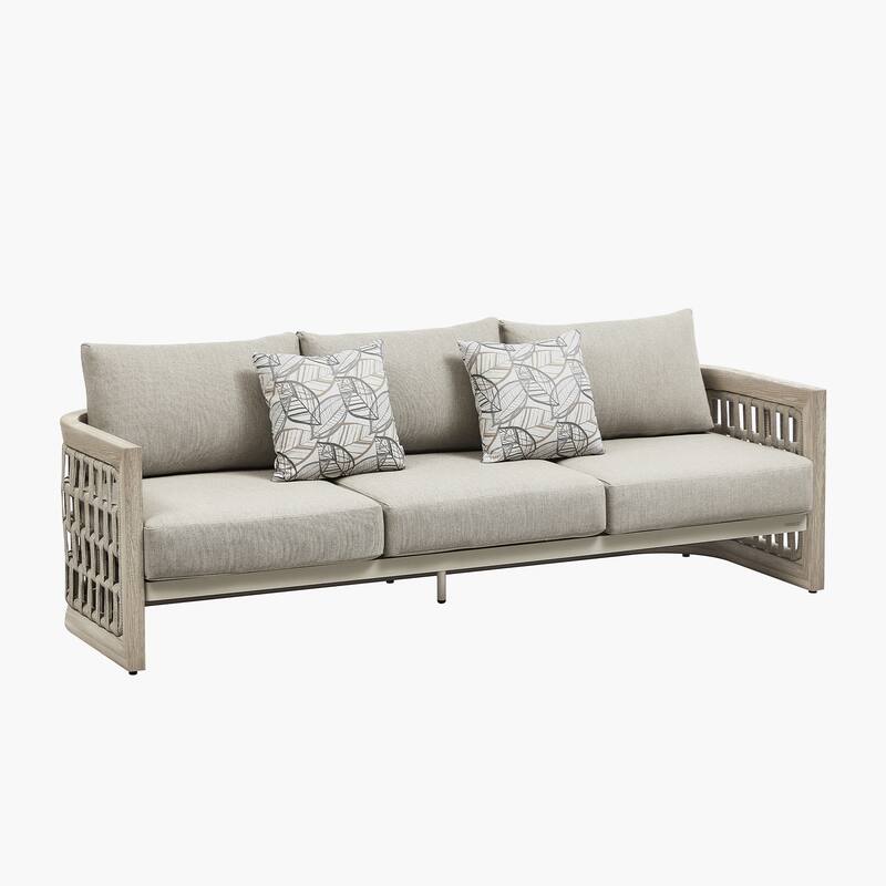 HIGOLD Riva 3.0 Outdoor Patio Sofa Set, 5-Seater Teak Conversation Set