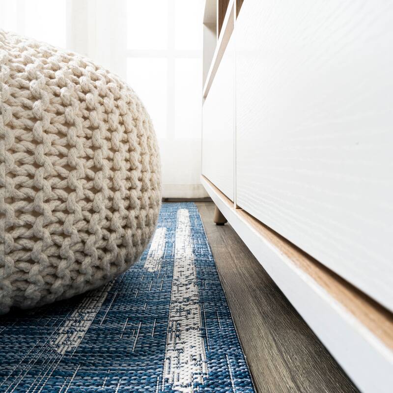 JONATHAN Y Colonia Berber Stripe Geometric Indoor/Outdoor Area Rug