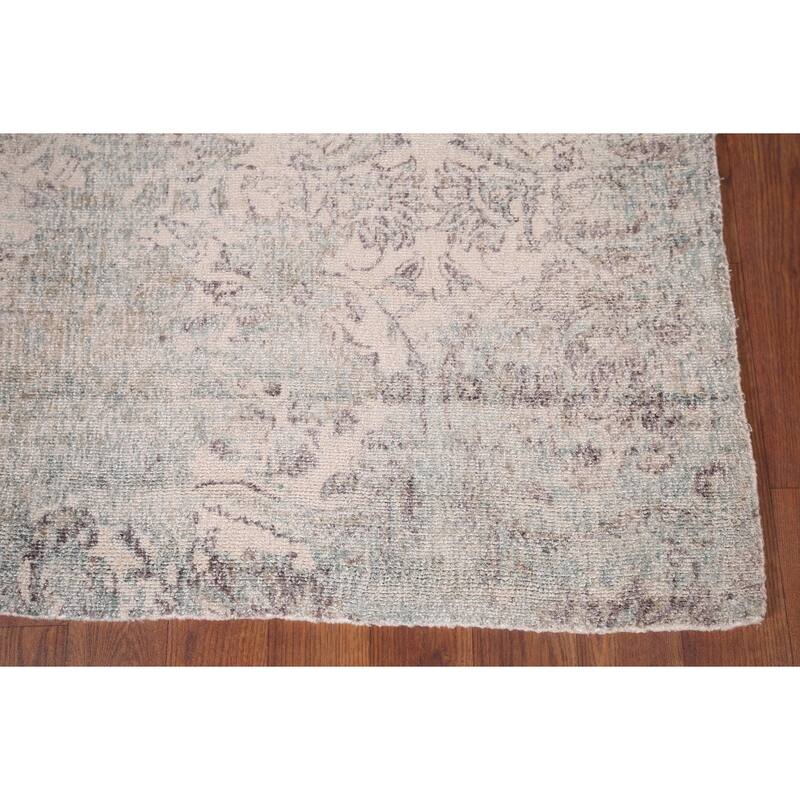 Abstract Indian Area Rug Handmade Wool Carpet - 4'11"x 7'10"