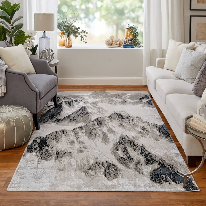 Jewel 39N2F Abstract Modern Area Rug