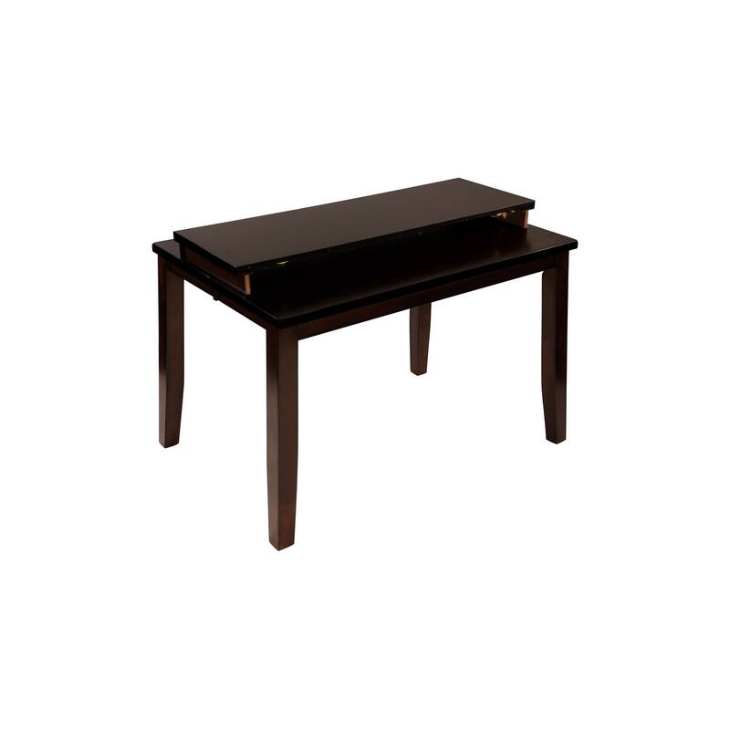 Dewitt Dark Brown Faux Leather Counter Height Set