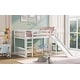 preview thumbnail 3 of 12, Twin Loft Bed with Slide and Reversible Ladder, Wooden Frame with Guardrails and Open Underbed Play Space