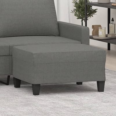 vidaXL Footstool Dark Gray/Light Gray 23.6"x19.7"x16.1" Fabric