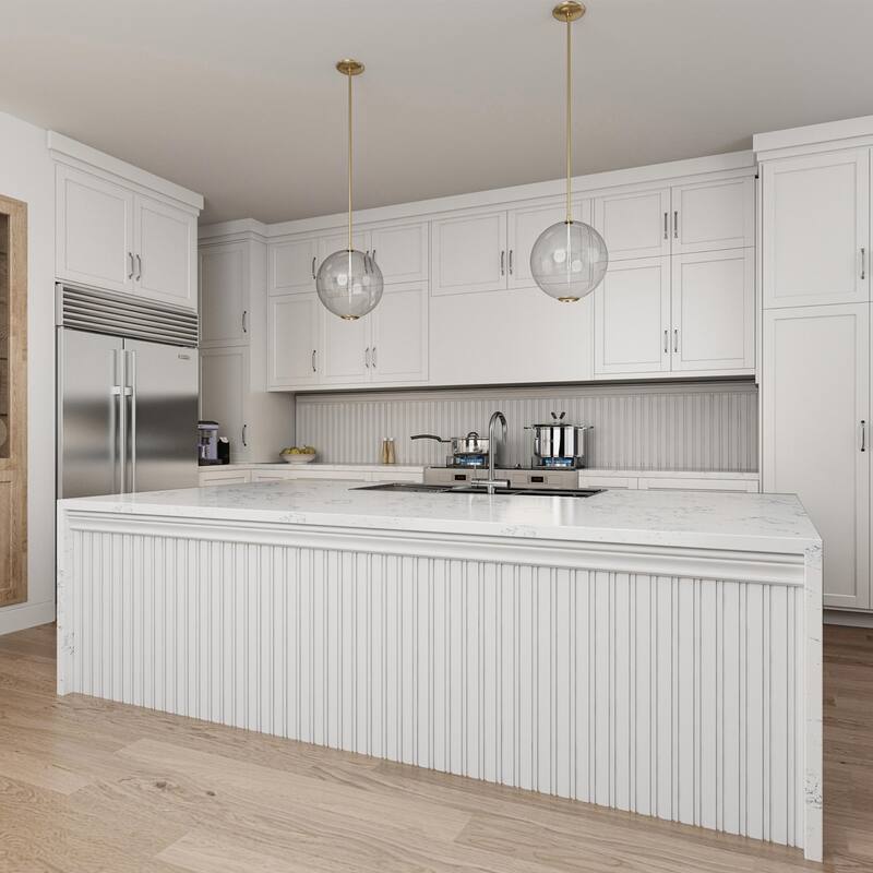 Art3d Decorative PS Wall Panel Kit with Trim, 12 Panels & 4 Edge Strips - N/A