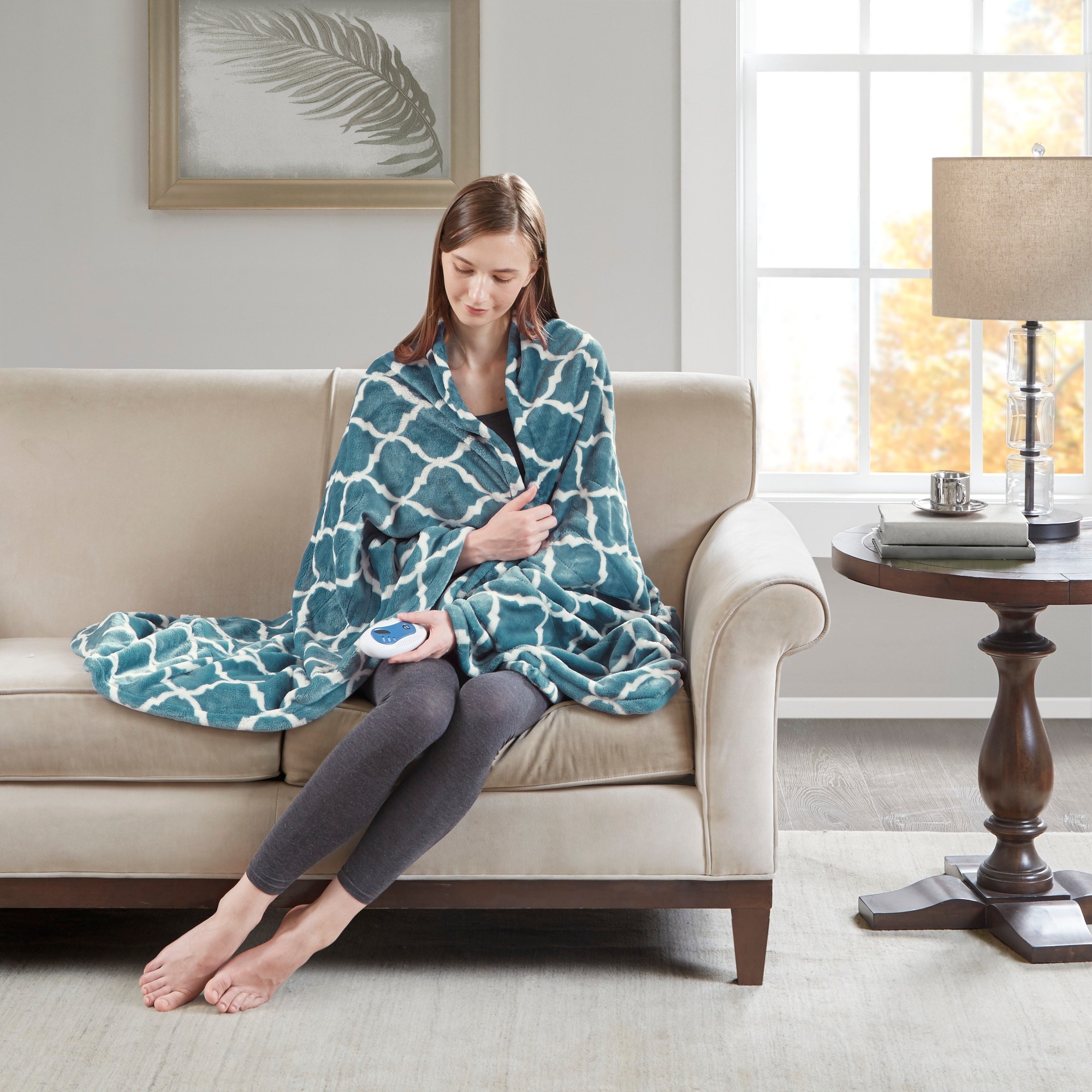 Beautyrest ogee heated oversized throw deals