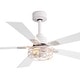 preview thumbnail 50 of 77, 42"/52" Modern Farmhouse Ceiling Fan, Remote Control, Quiet Reversible DC Motor, Timer, Black and Walnut Finish