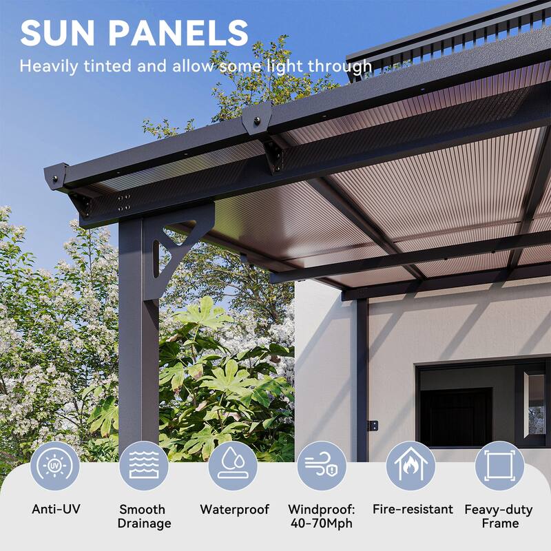 Gazebo for Patio, Gazebo Pergola with Sloped Roof