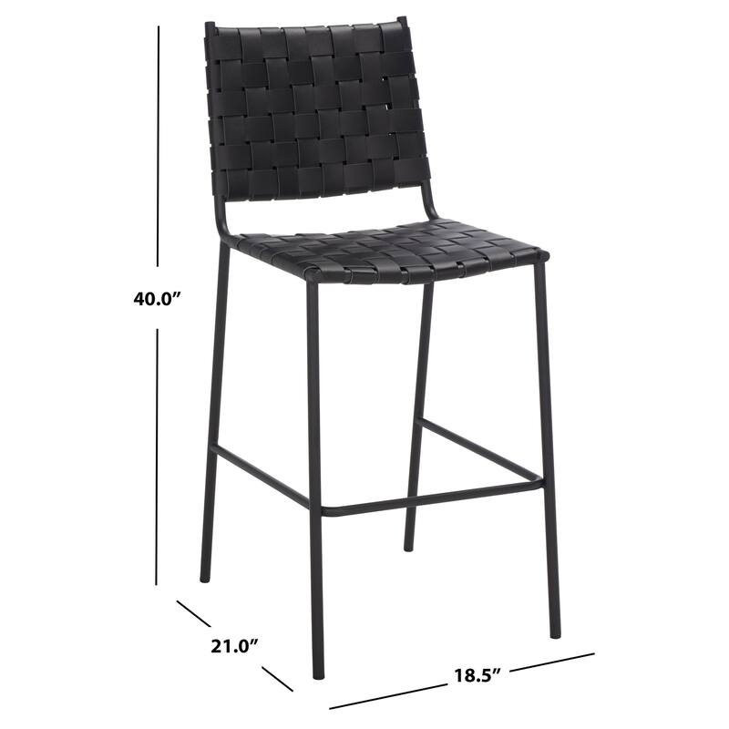 SAFAVIEH Malissie Woven Counter Stool - 18.5" W x 21" L x 40" H - 19Wx21Dx40H