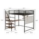 preview thumbnail 19 of 17, Full Size Loft Metal Bed for Bedroom and Dormitory, With Built-In Charging Station and Led Lighting
