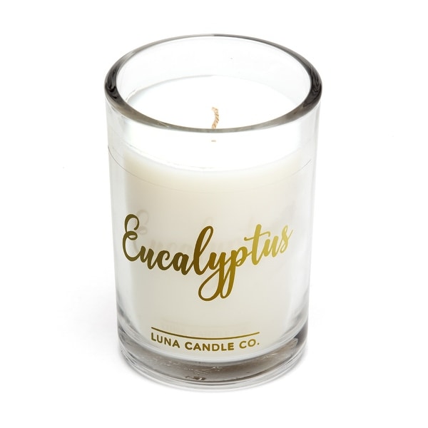Pure Eucalyptus, Therapeutic, Strong Scented Glass Candle