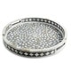 preview thumbnail 4 of 5, Jodhpur Mother of Pearl Decorative Tray - 18"
