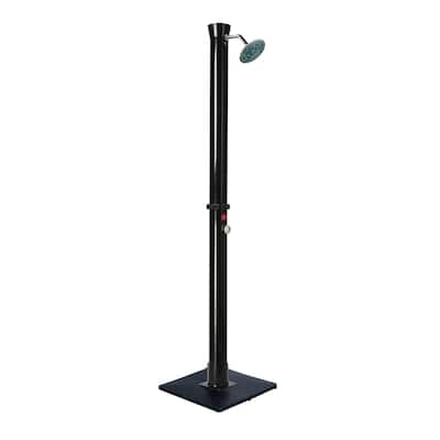 Blue Wave Outdoor Solar Shower with Base and Temperature Control