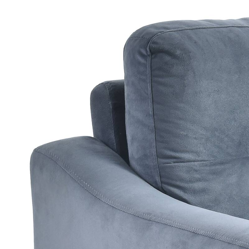 Modern Stylish Velvet Upholstered Accent Armchair