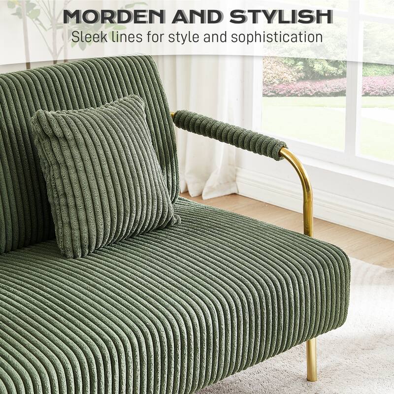 Ouyessir Upholstered Loveseat, Tufted Back Couch, Accent Armchair with 2 Pillows
