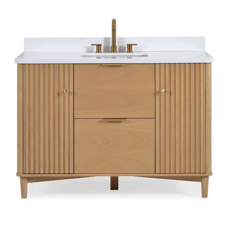 48 Inch Trendy Wood Finish Bathroom Vanity - 48 inch