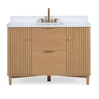 48 Inch Trendy Wood Finish Bathroom Vanity