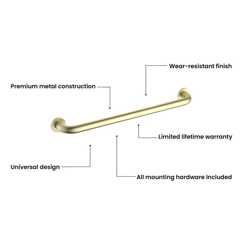 24-Inch Stainless Steel Bathroom Safety Grab Bar