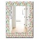 preview thumbnail 2 of 5, Designart 'Green Flowers 6' Traditional Mirror - Vanity Printed Mirror