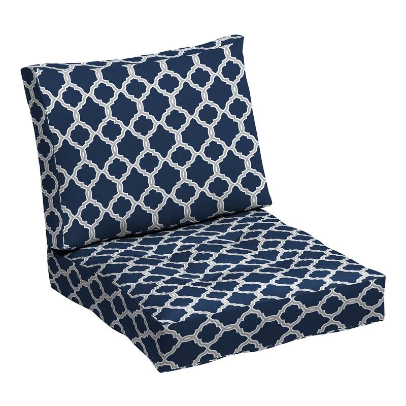 ARDEN earthFIBER Tufted Blowfill Deep Seat Set, 24 x 24 - Sapphire Blue Garden Trellis