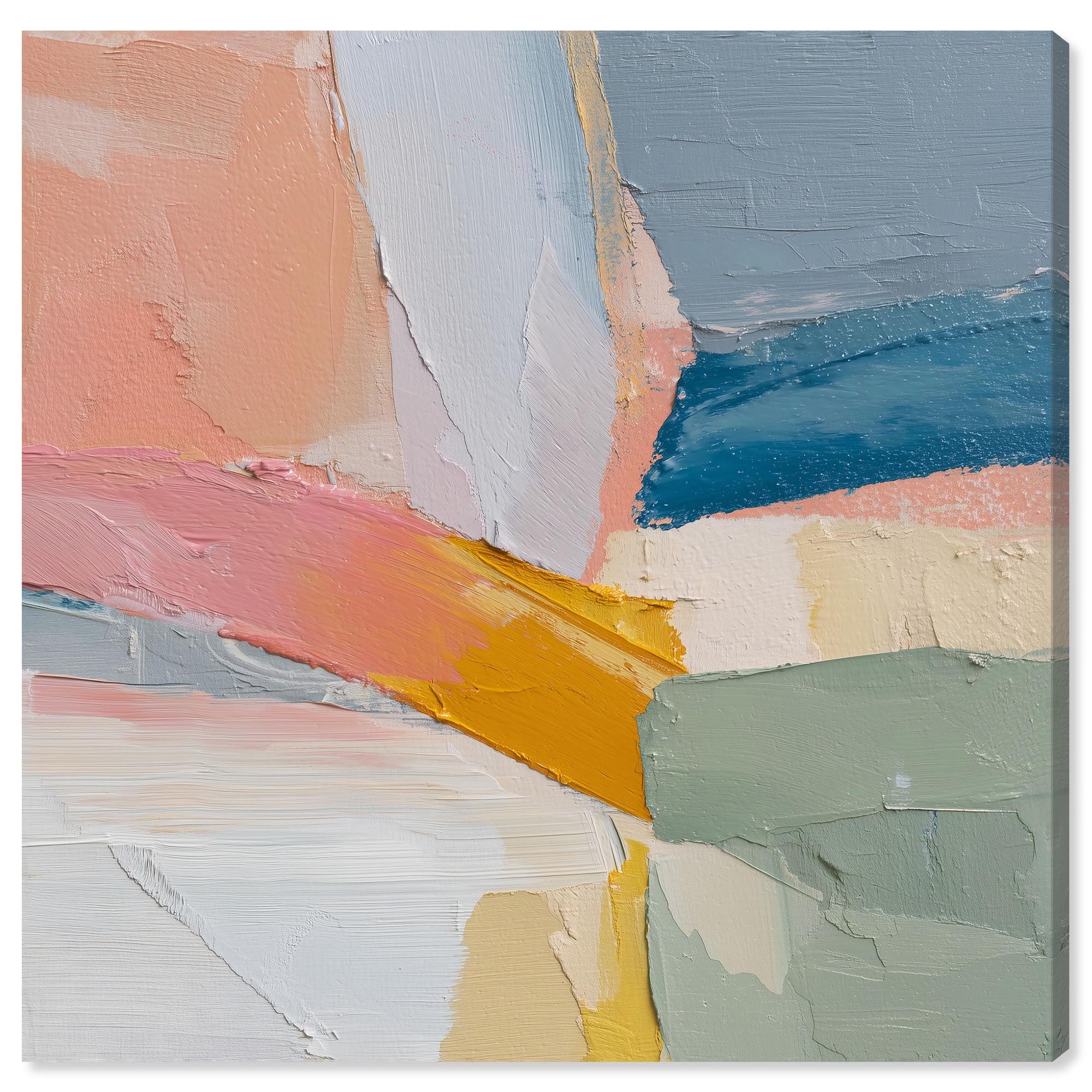 Soft and Vibrant I Bathroom Wall Art Wrapped Canvas Print by Art Remedy