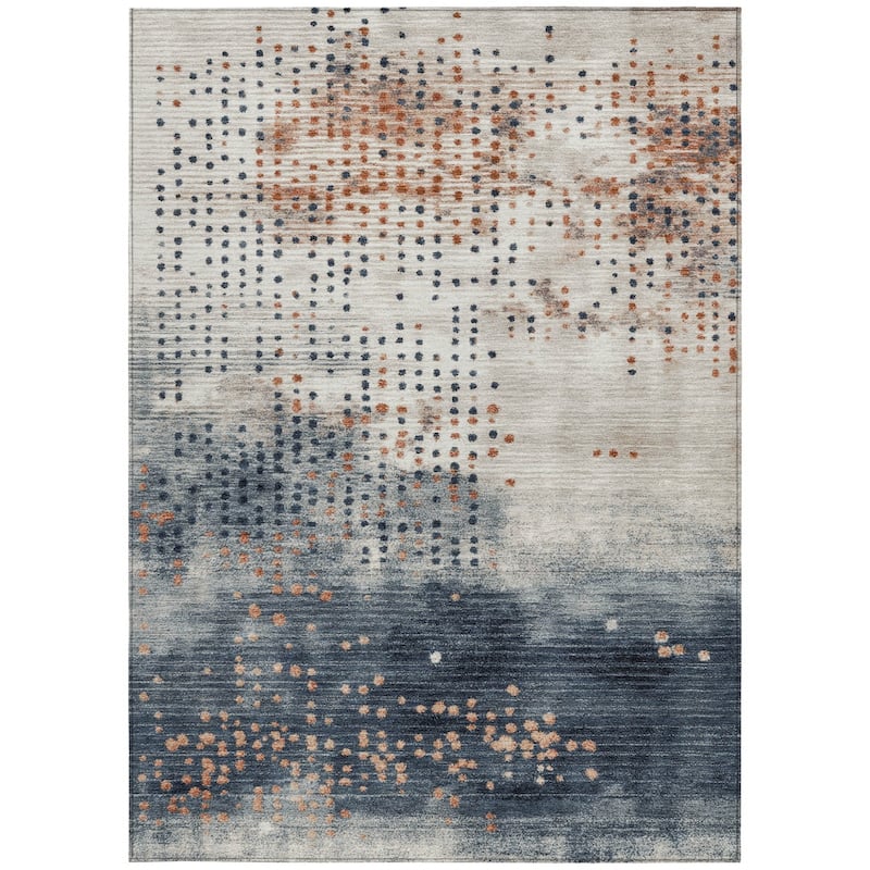 HomeRoots Geometric Transitional Rectangle Outdoor Rug
