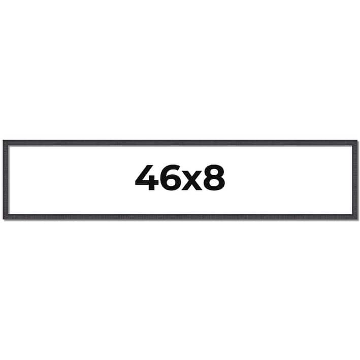46x8 Frame Brown Solid Wood Picture Frame - Complete Modern Photo