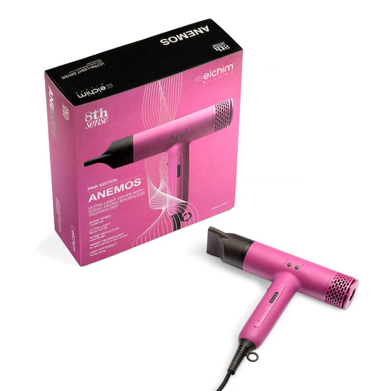 Elchim Anemos V Ultra-Light Hair Dryer with Sonic Technology Pink