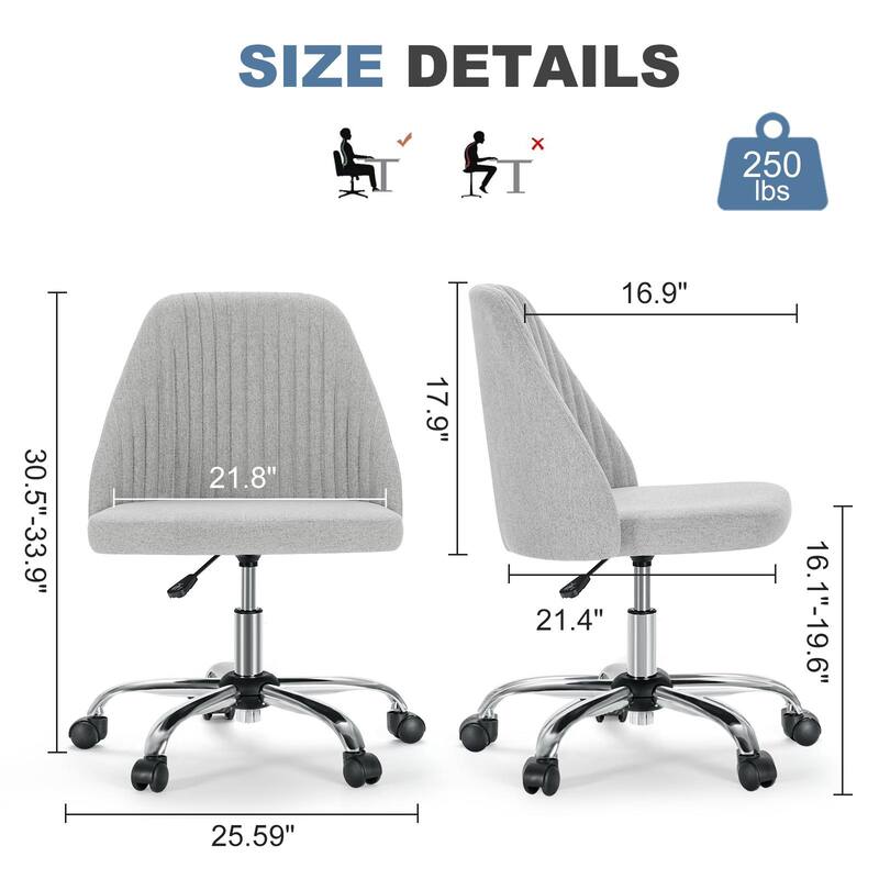 Adjustable Height Swivel Chair for Home Office