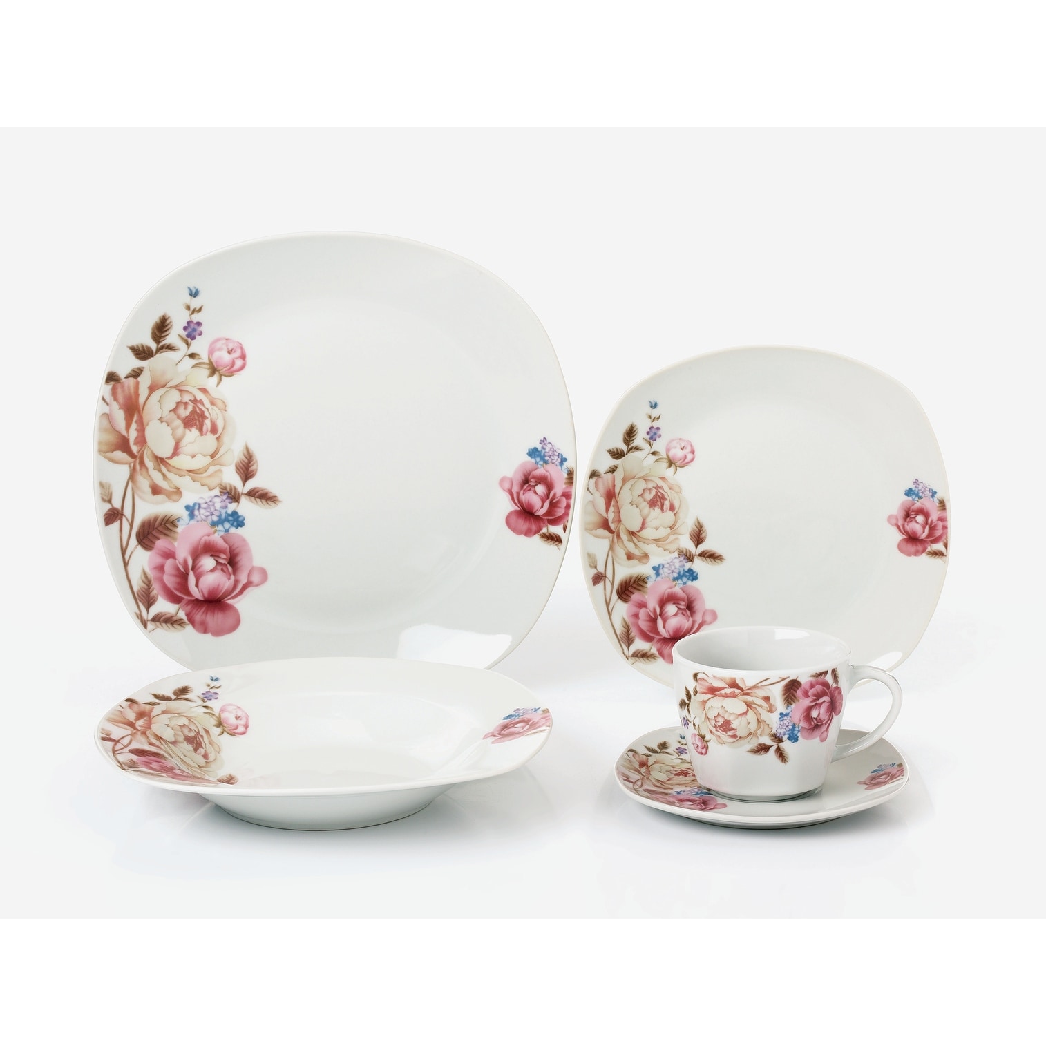 Porcelain square dinnerware clearance sets