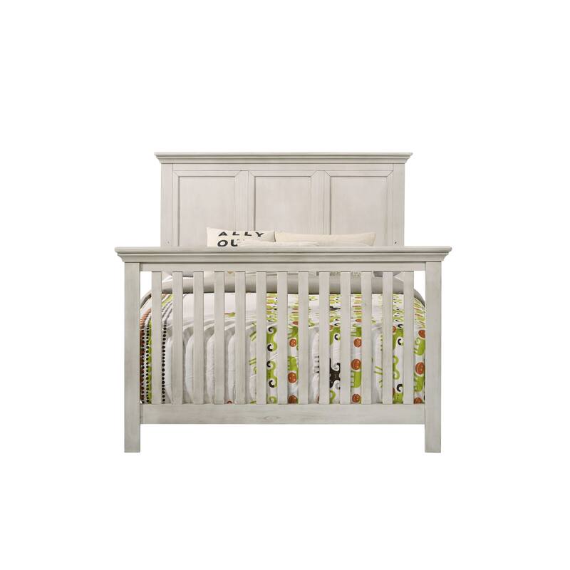San Mateo 60" Wide Convertible Crib, Rustic White