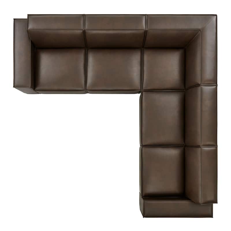 Restore 5-Piece Vegan Leather Modular L-Shaped Sofa
