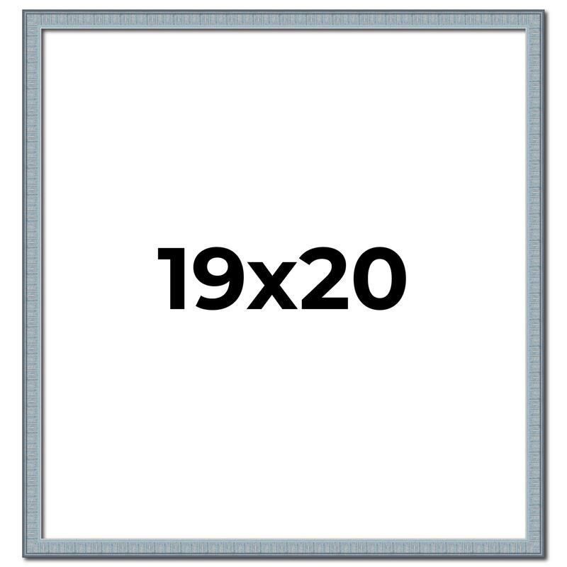 19x20 Frame Rustic Sky Blue Solid Wood Picture Frame | 0.75 Inch