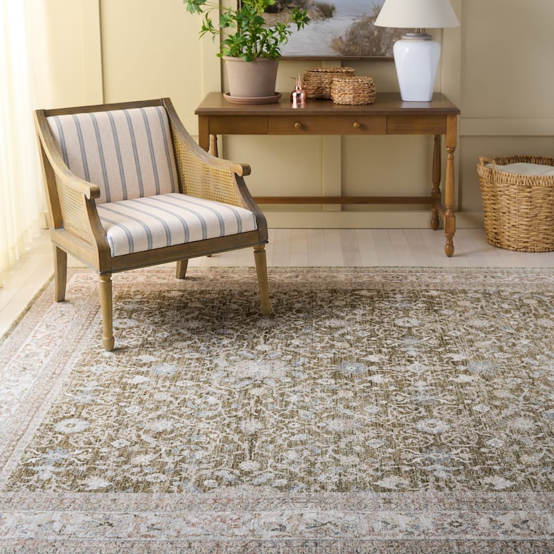 Martha Stewart Myrtille Traditional Rug - 9' x 12' - Ivory/Green