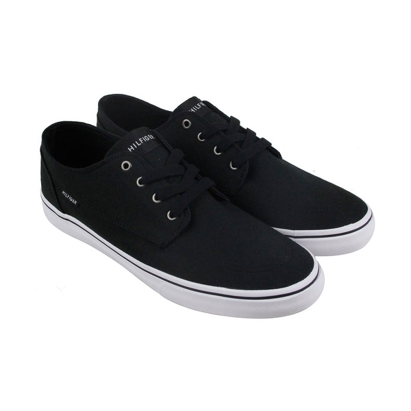 tommy hilfiger canvas lace up trainers