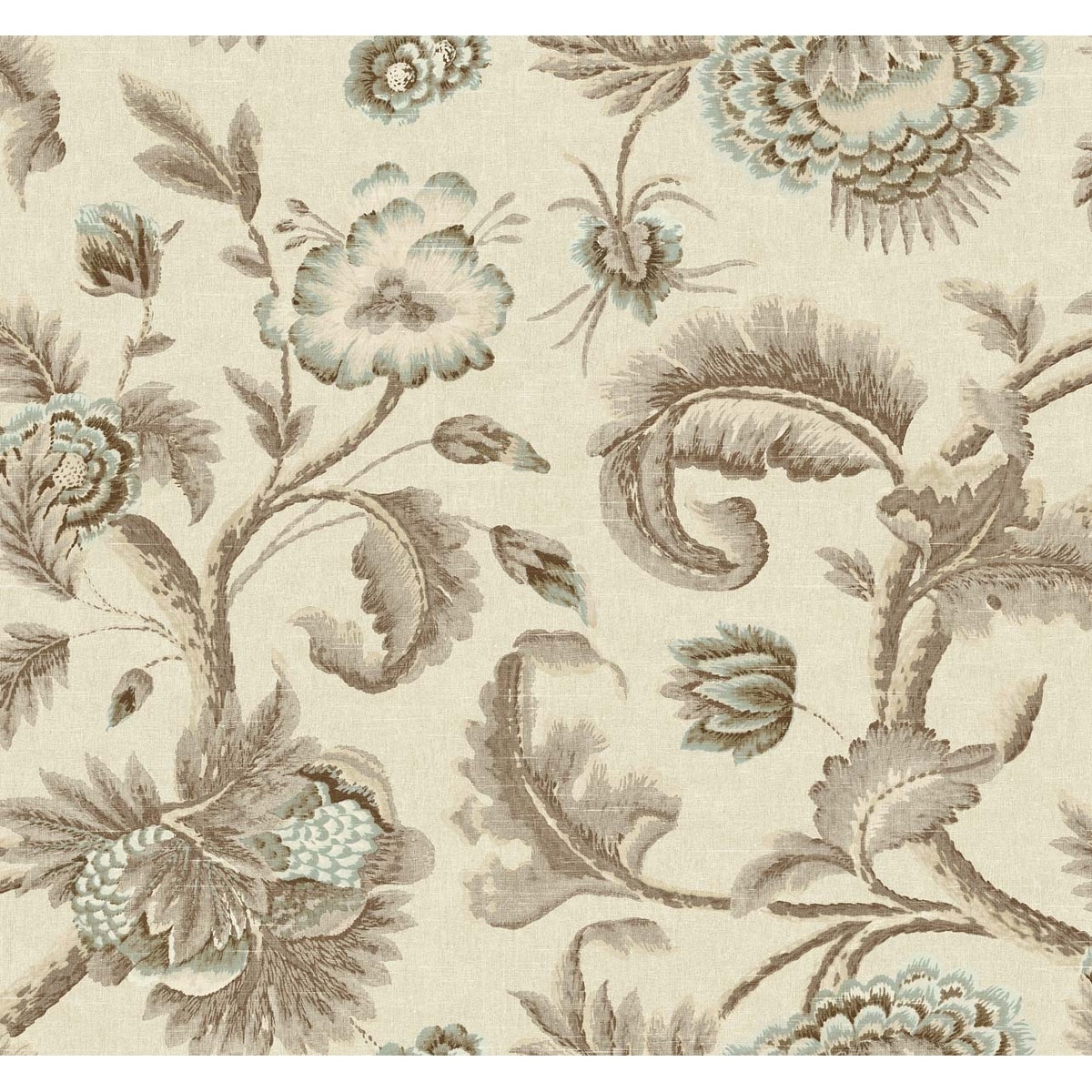 Seabrook Designs Sylvester Leafy Floral Unpasted Wallpaper